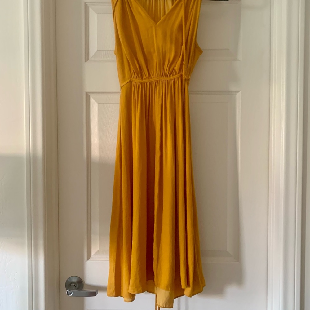 Loft Bright Yellow Dress Size M